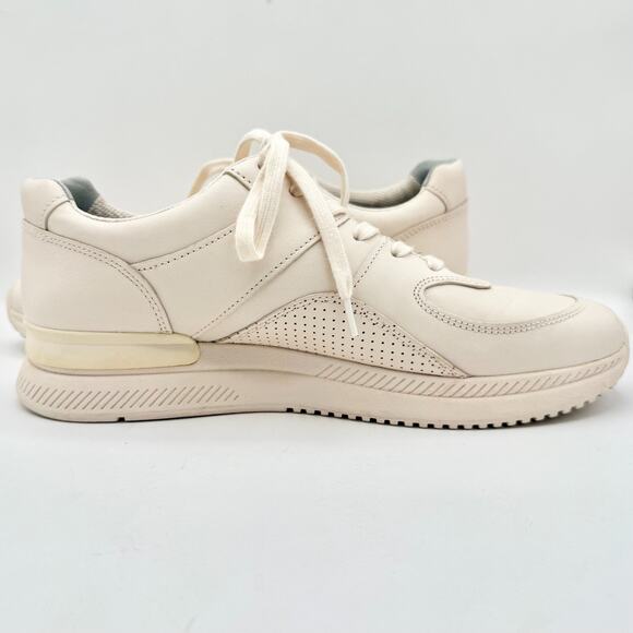 Everlane Cream Leather Court Sneakers Men 9.5 Women 11.5 Low Top Casual Shoes - Picture 9 of 14